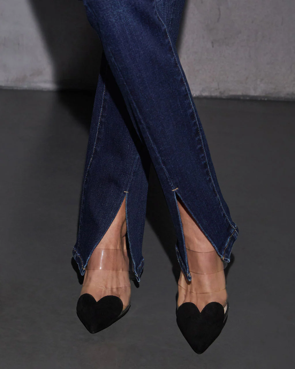 Jennings Split Hem Straight Jeans