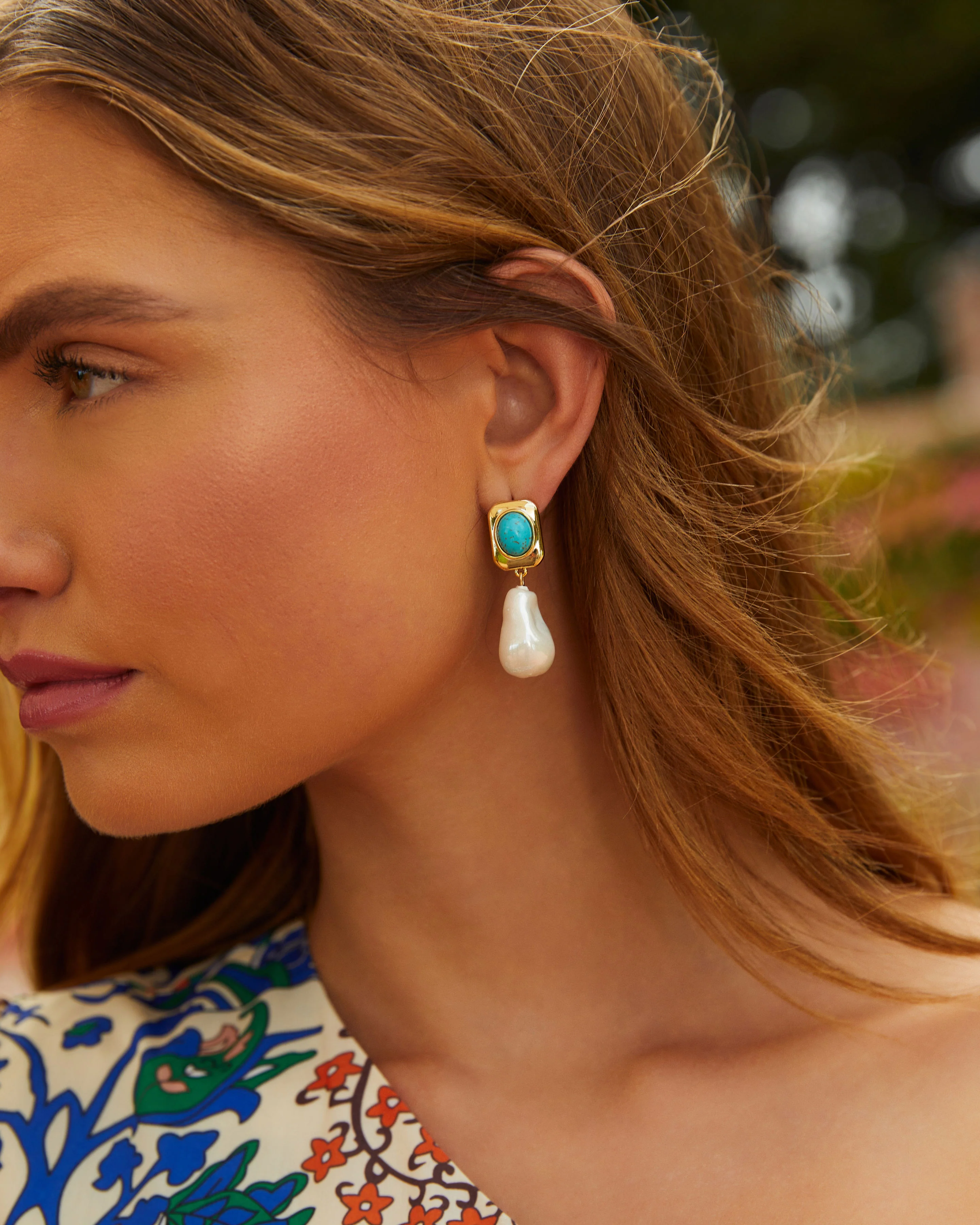 Tidal 18k Gold Plated Drop Earrings