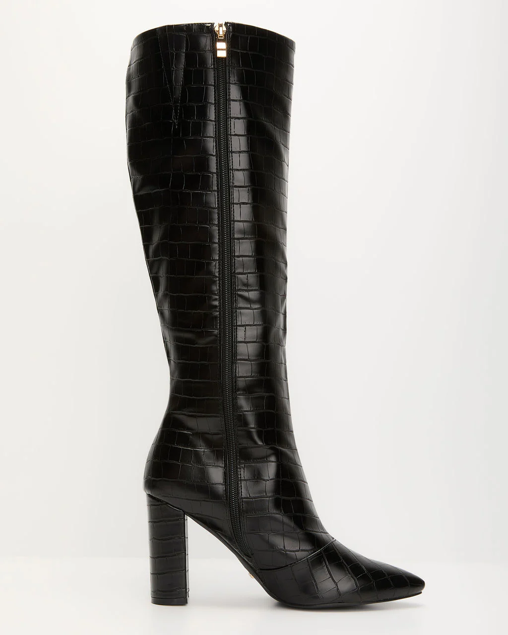 Dahlia Croc Embossed Knee High Boots