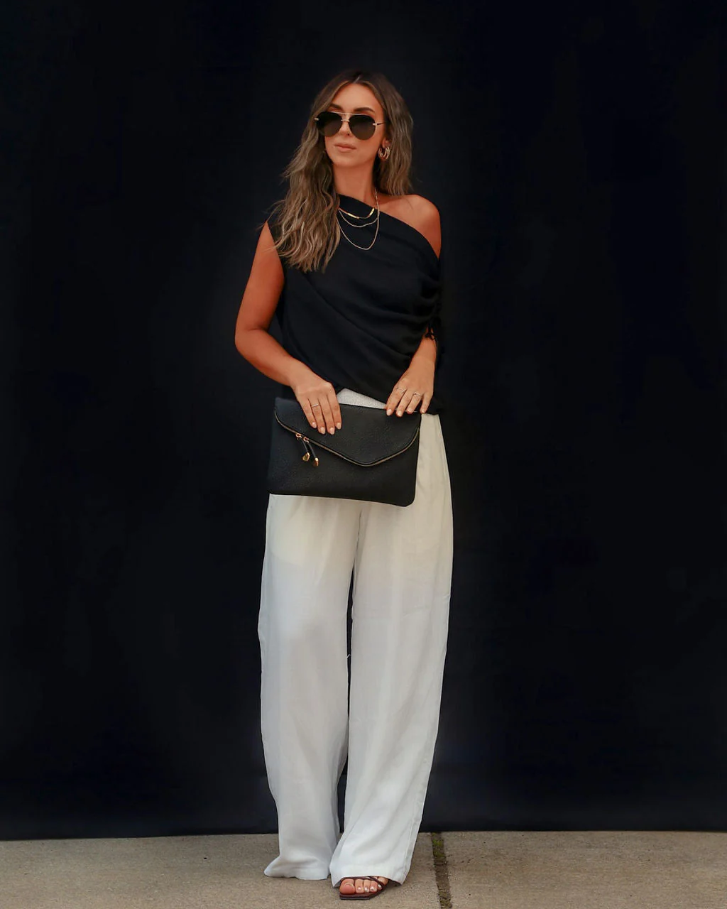 Thomas One Shoulder Ruched Cutout Top