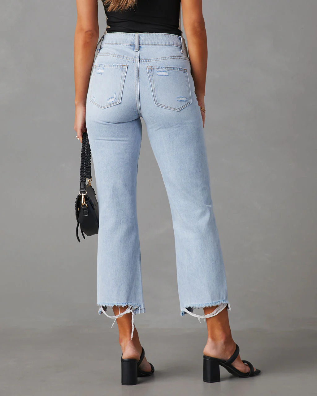 Double Dare Cropped Distressed Jeans