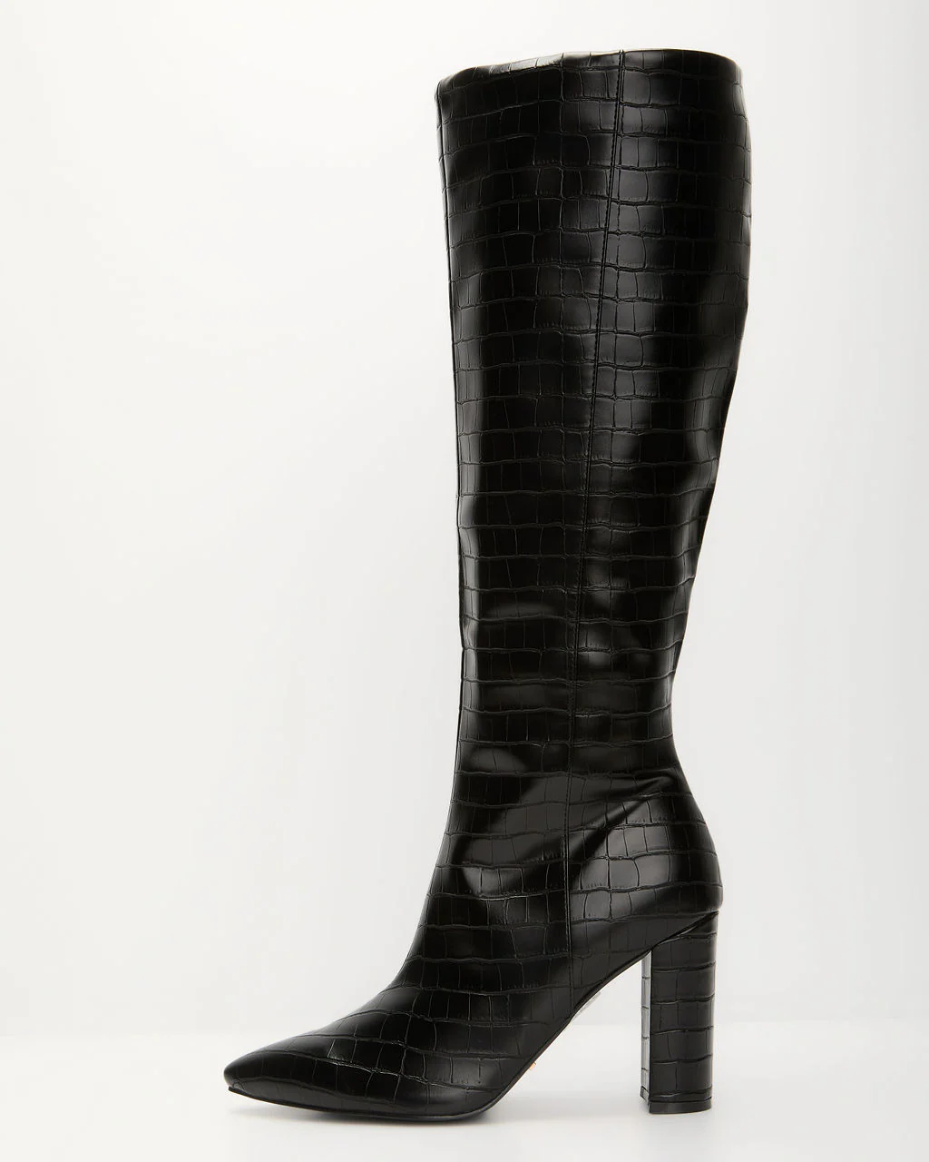 Dahlia Croc Embossed Knee High Boots