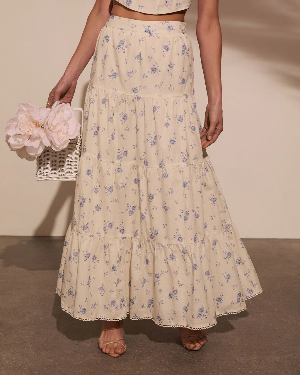 Garden Gate Floral Maxi Skirt
