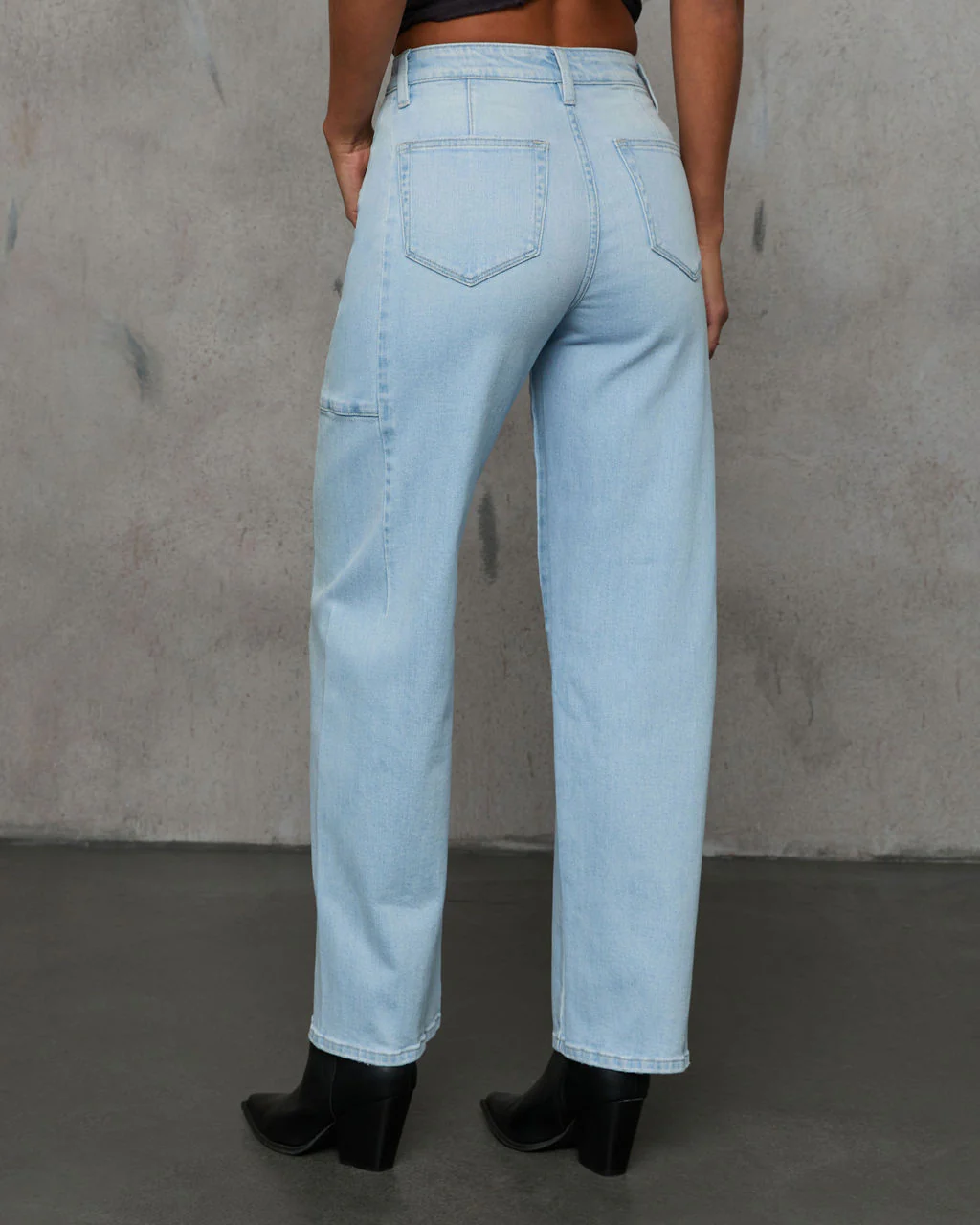 Merina Distressed Barrel Jeans