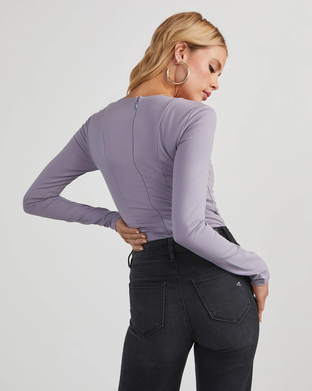 Hiram Notched Neck Bodysuit