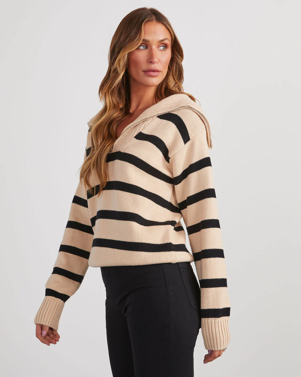 Oakley Cotton Striped Knit Pullover Sweater