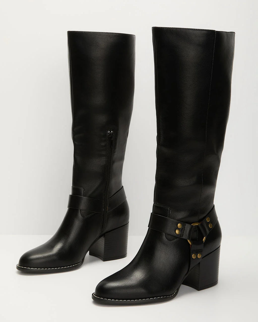 Scenic Route Western Buckle Knee High Boots