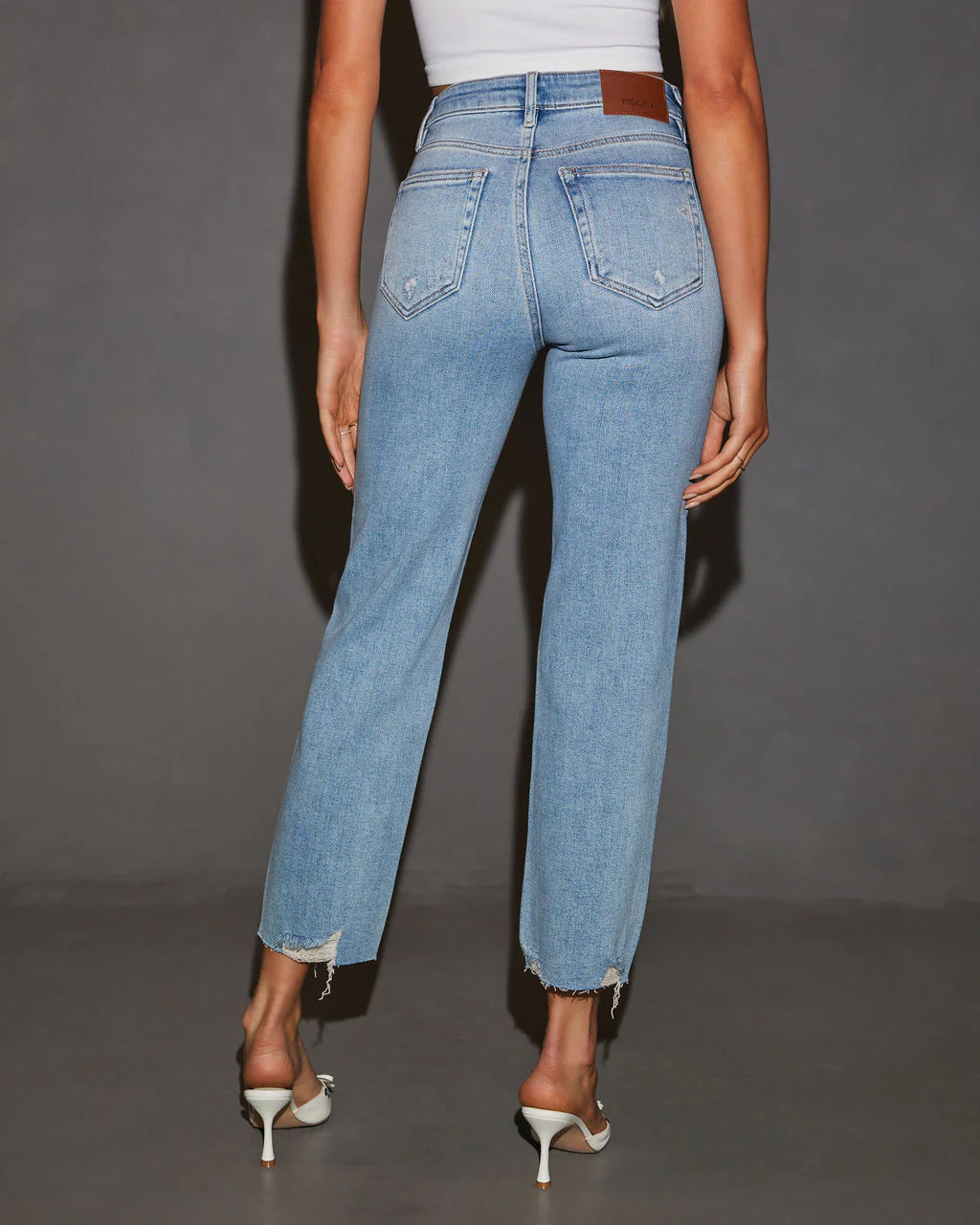 Breanna Distressed Straight Leg Jeans