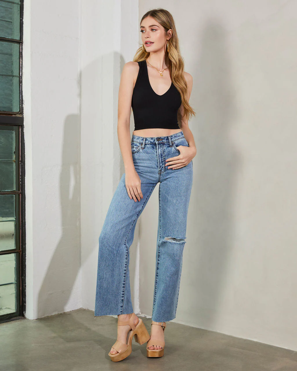 Woolridge High Rise Straight Leg Jeans