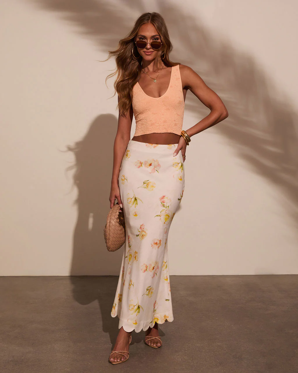 Chloe Lace Floral Crop Top