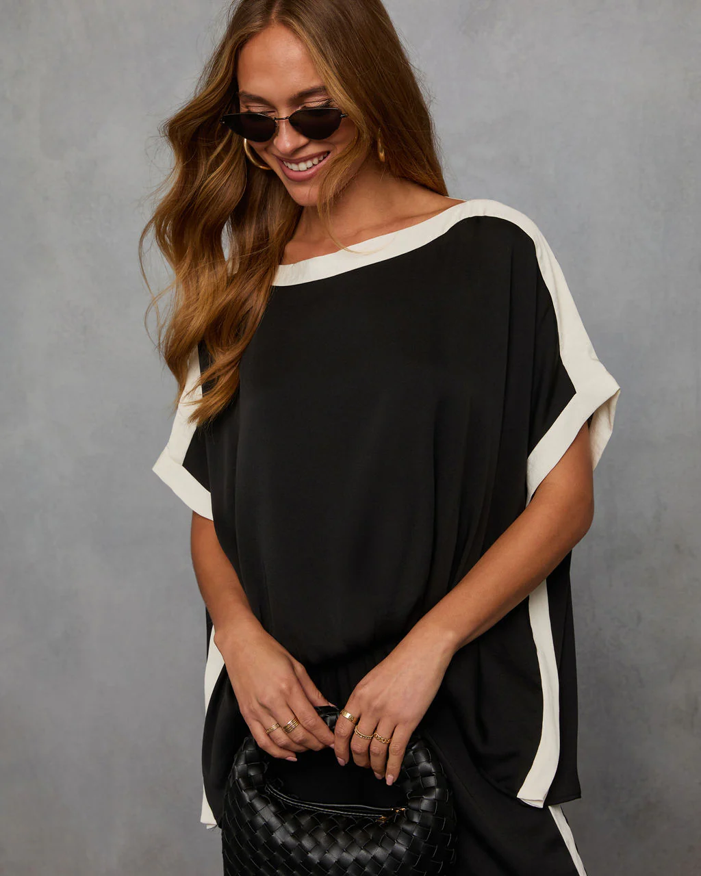 Lainey Contrast Trim Top