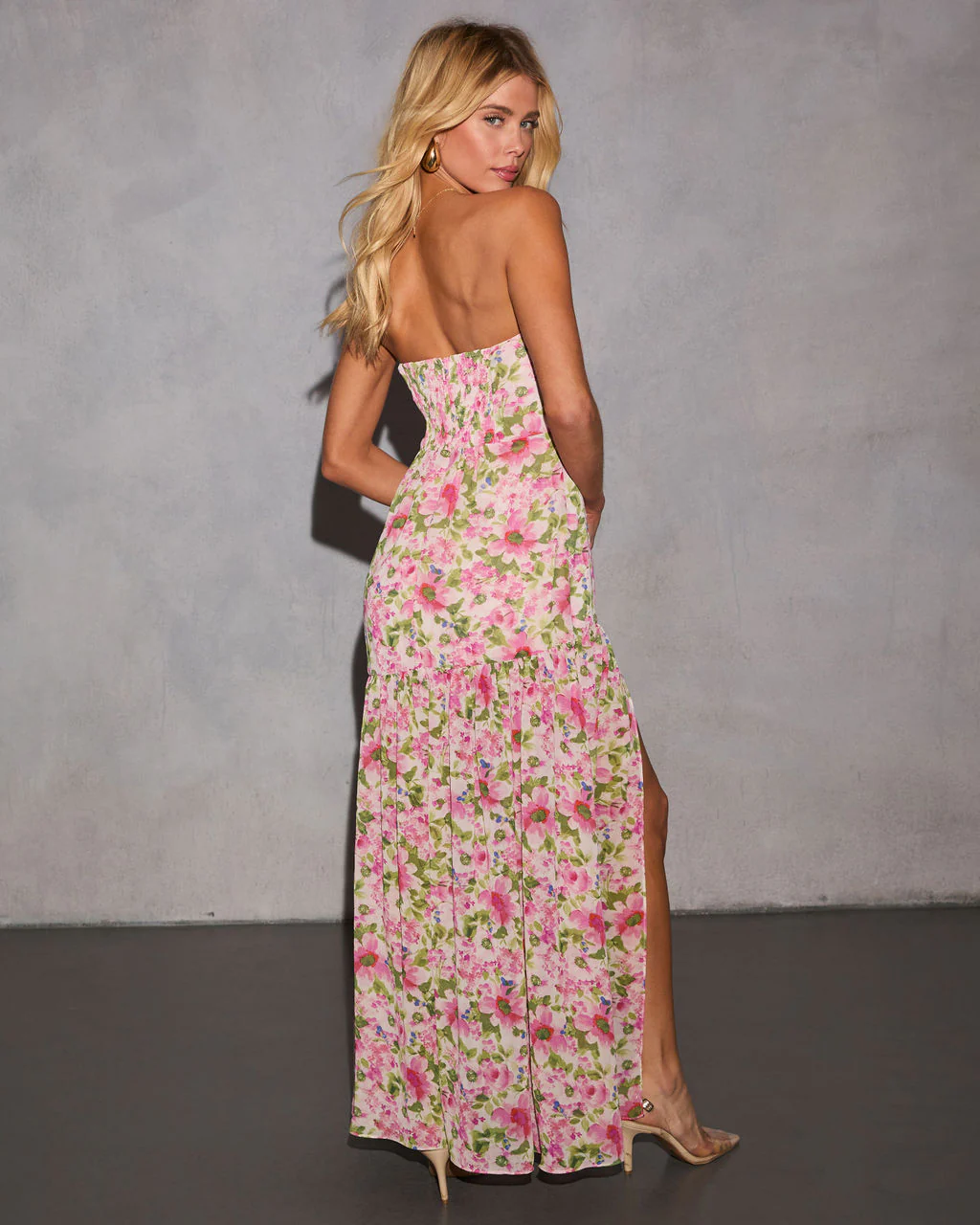 Lily Song Floral Drop Waist Maxi Dress