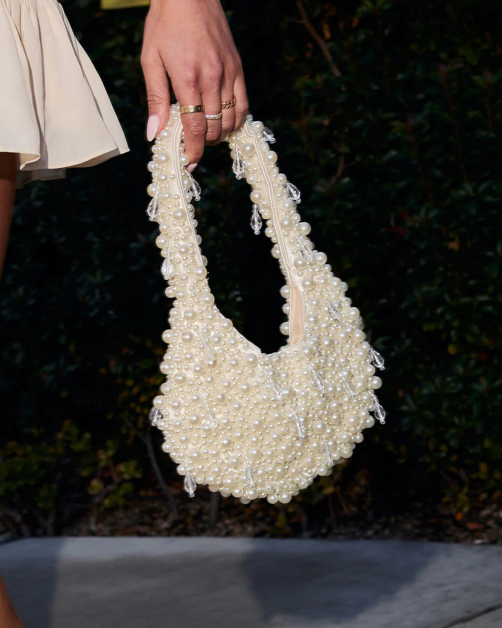 Lilah Pearl Embellished Shoulder Bag