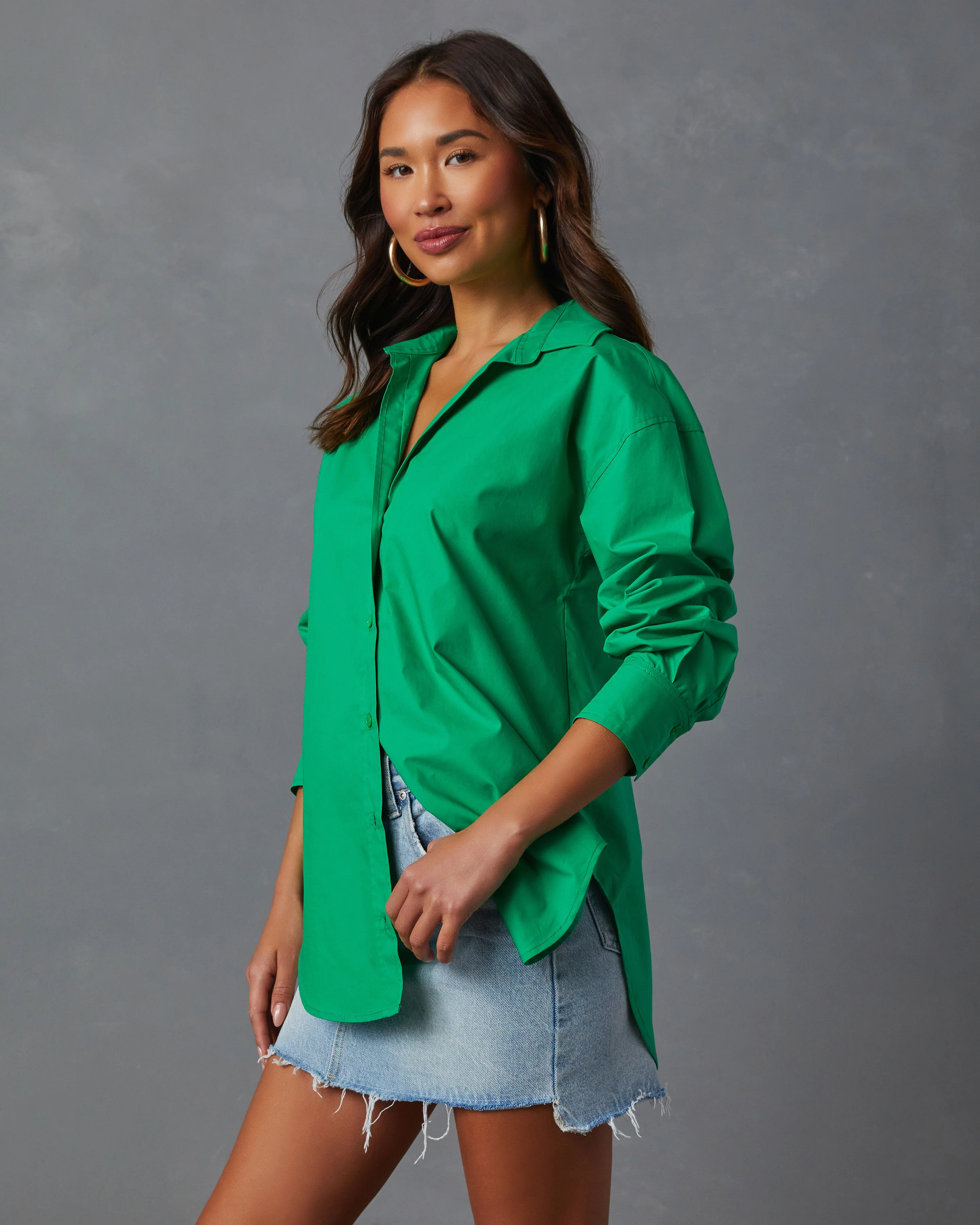 Infinity Cotton Button Down Top