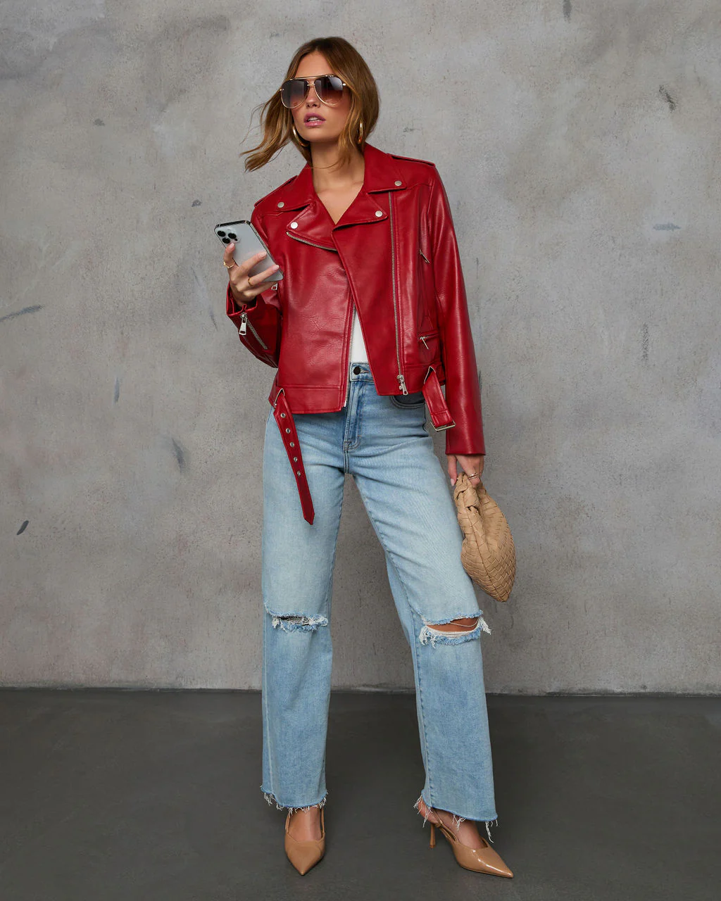 Cool Vibes Leather Moto Jacket