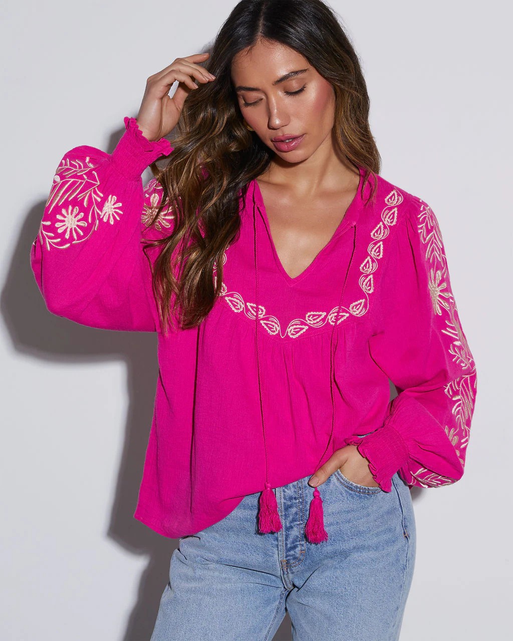 Desert Hideaway Embroidered Blouse