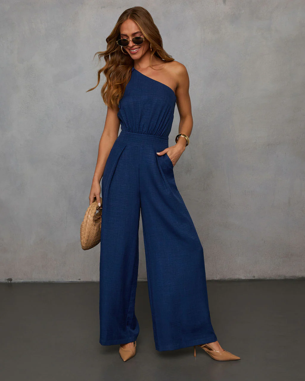 Relax & Repeat One Shoulder Jumpsuit