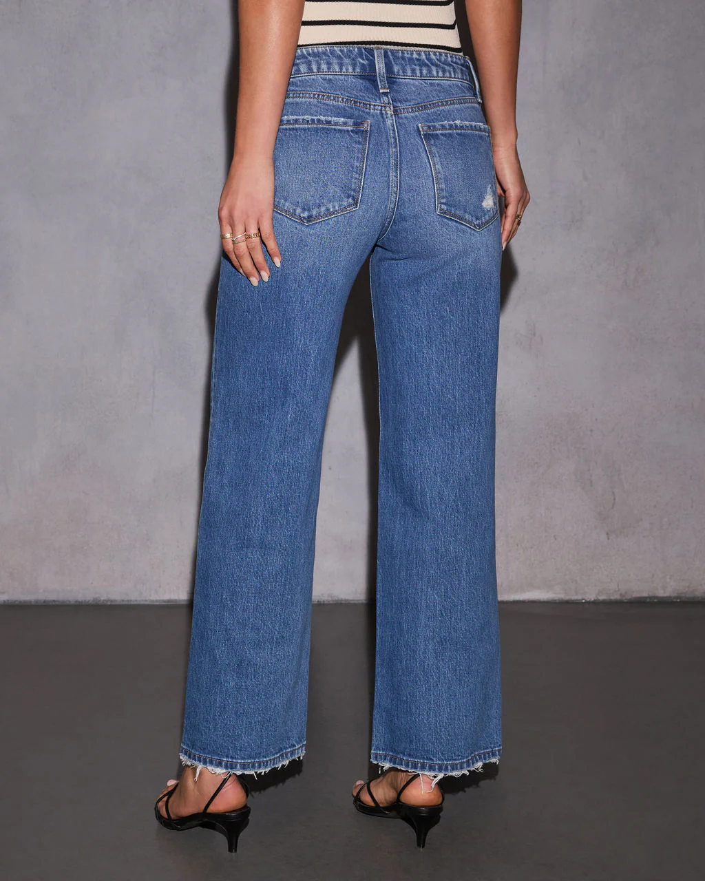 Kayley Studded Straight Leg Jean