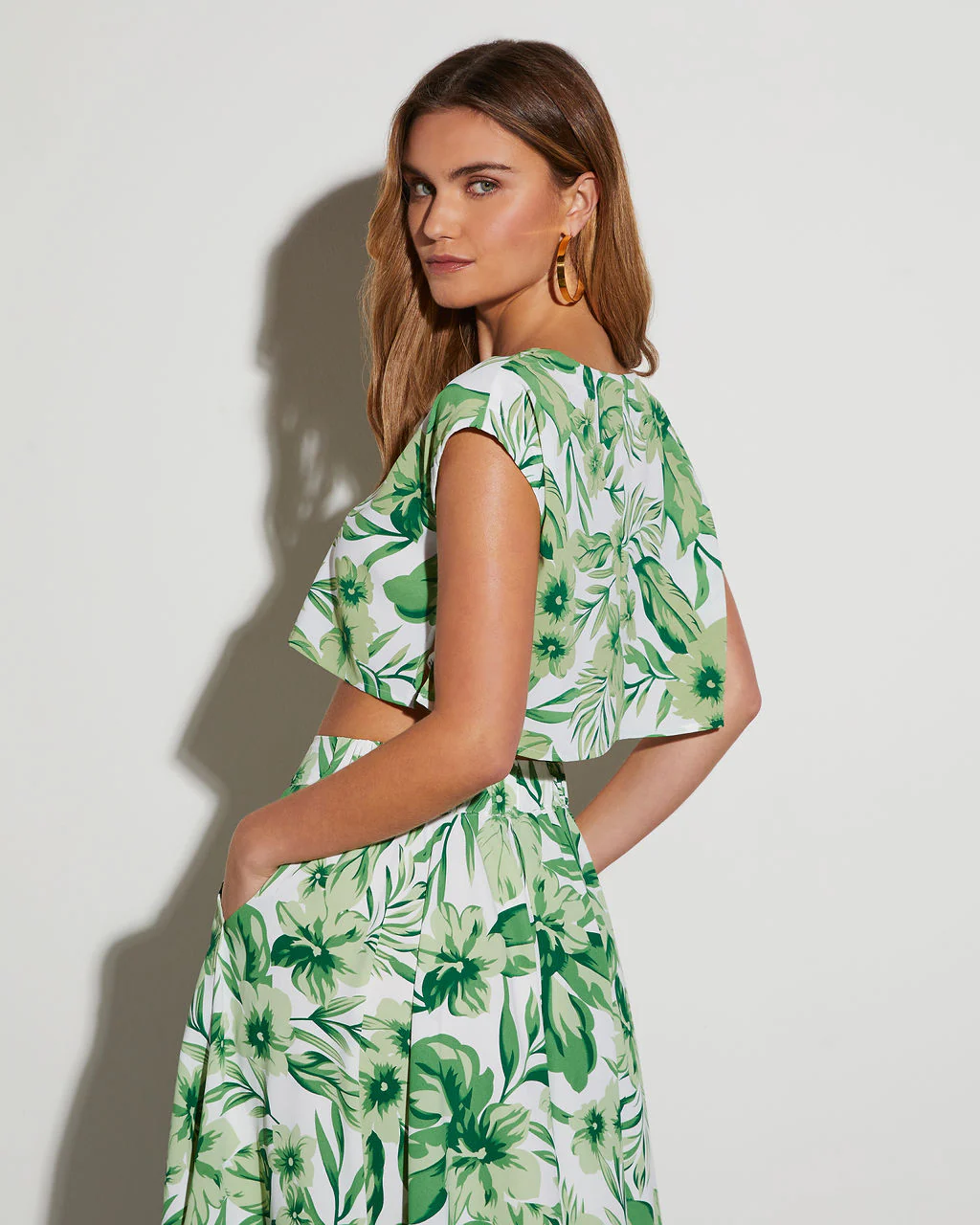 Summer Obsession Tropical Print Crop Top