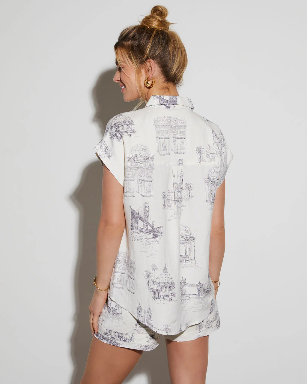 Bonnie Linen Short Sleeve Top