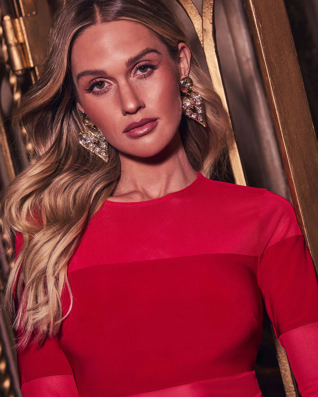 Loving You Embellished Heart Earrings