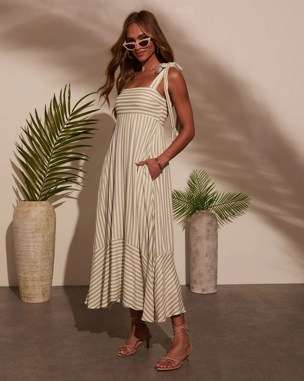 Colene Striped Maxi Dress