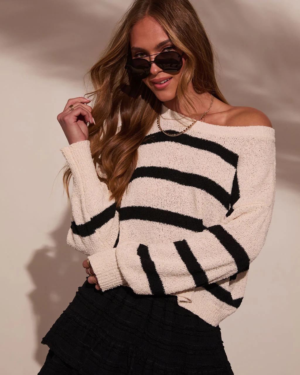Lanie Striped Knit Sweater