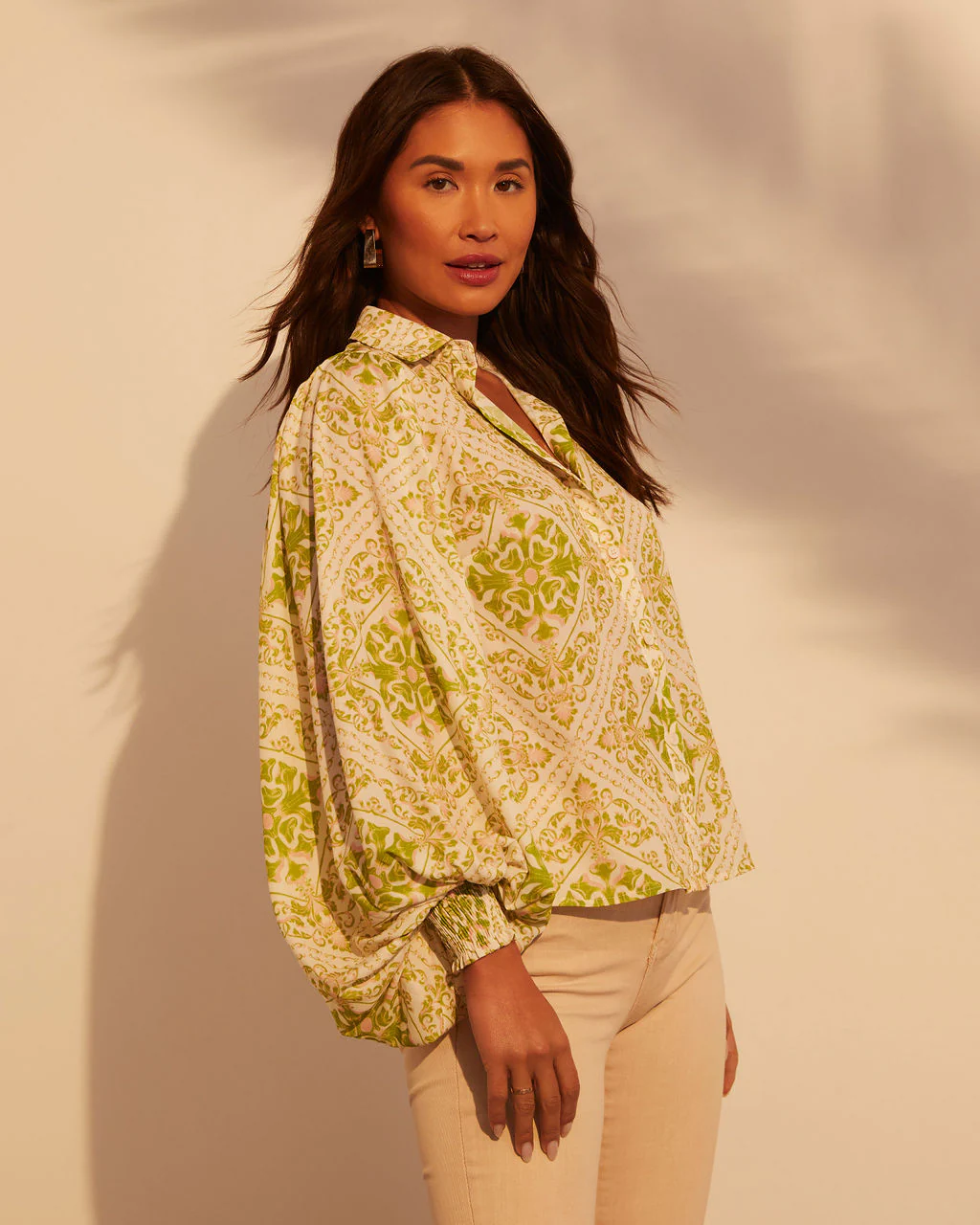 Raegan Button Down Long Sleeve Top