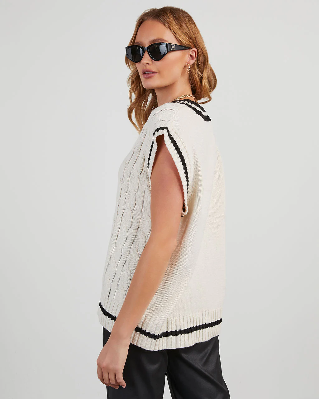 You Already Know Cable Knit Sweater Vest