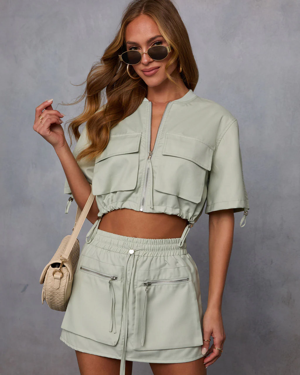 Minimal Muse Cargo Pull Cord Jacket