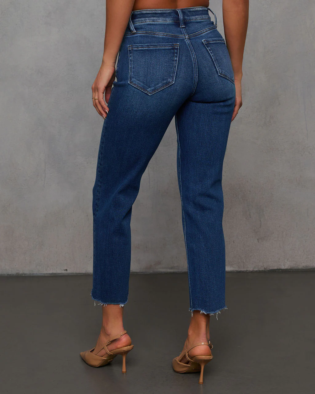 Rona Cropped Frayed Hem Jeans