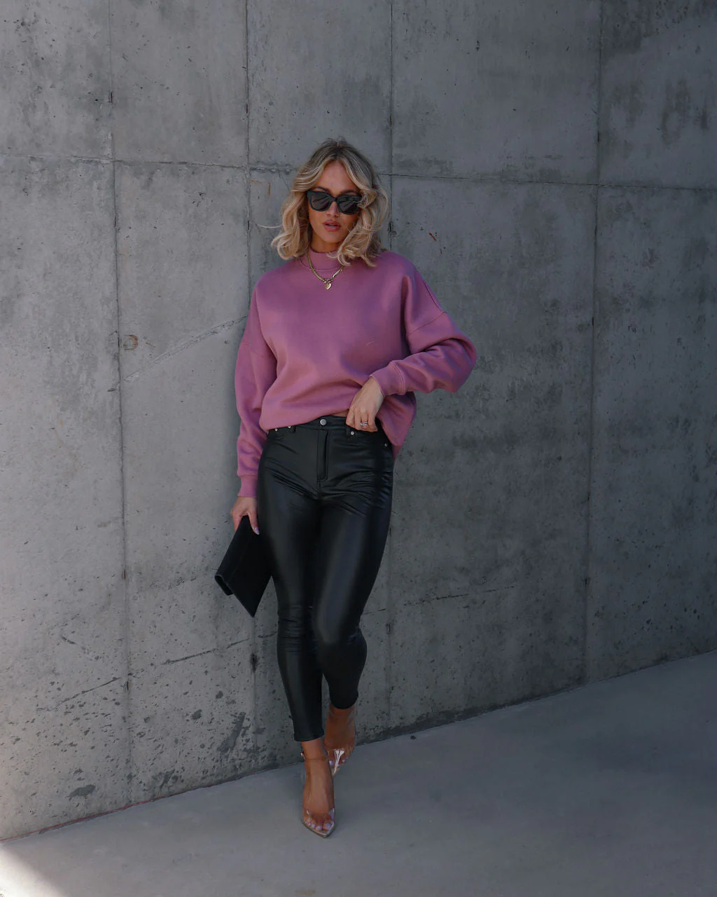 Woah Pocketed Cotton Blend Mock Neck Sweatshirt