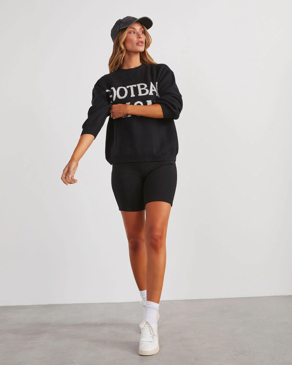 Football Mom Knit Pullover Sweater