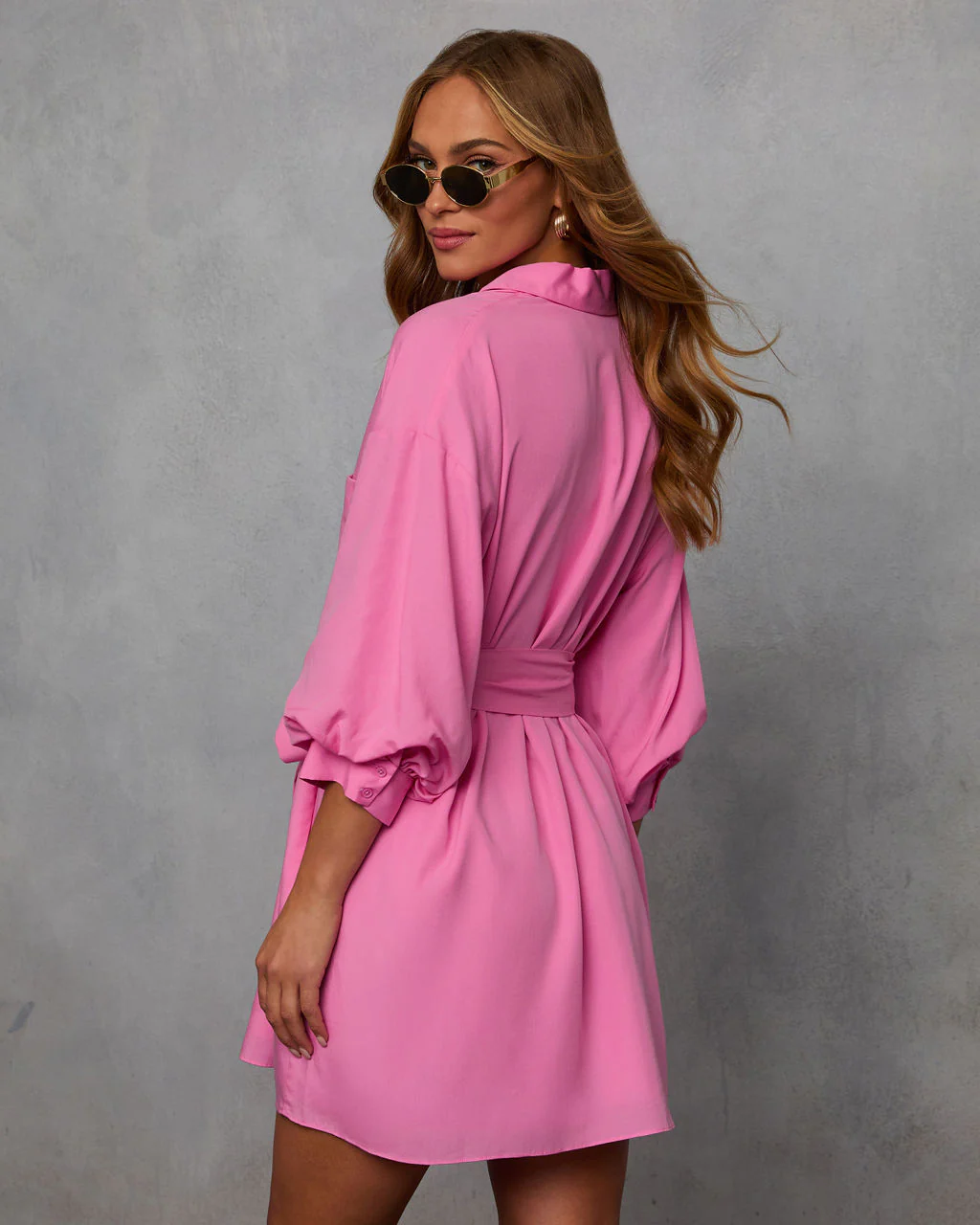Brenna Blouson Sleeve Shirt Dress