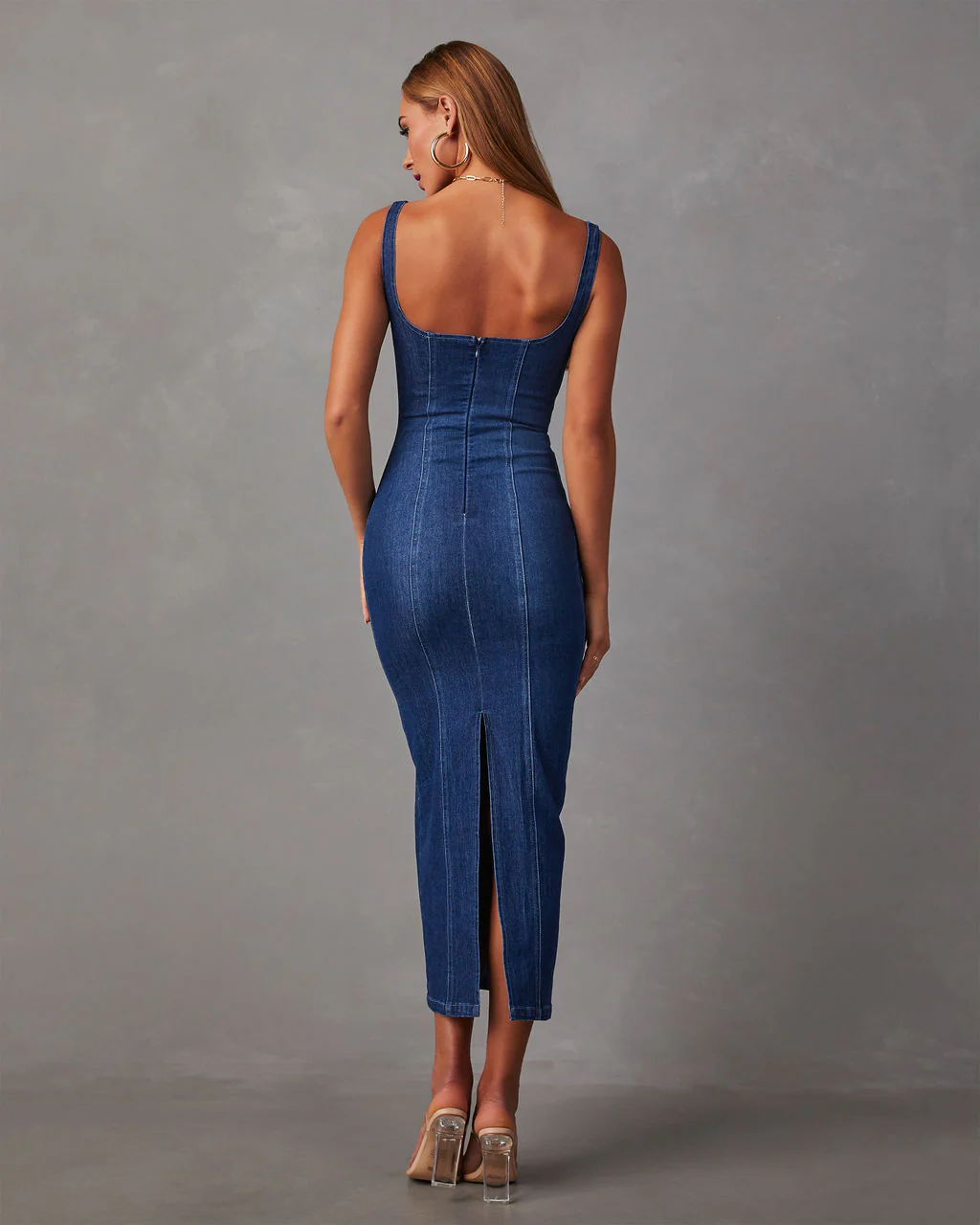 Warren Denim Midi Dress
