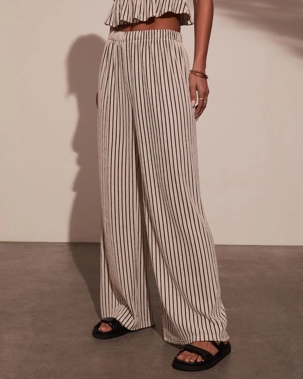 Mystic Wanderer Striped Wide Leg Pants