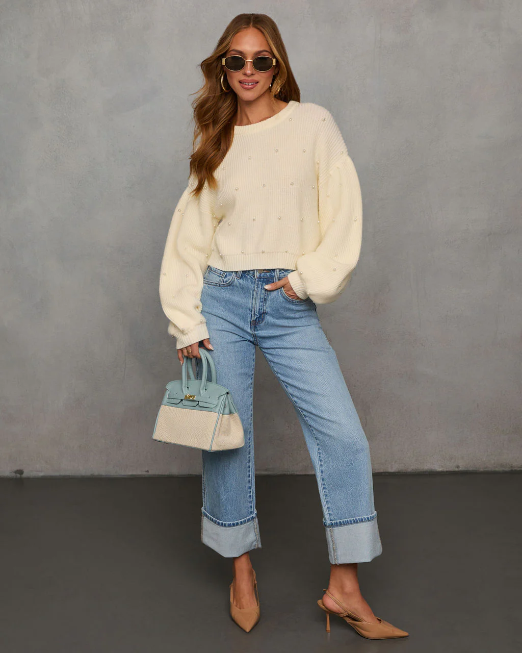 Oh My Darling Pearl Embellished Sweater