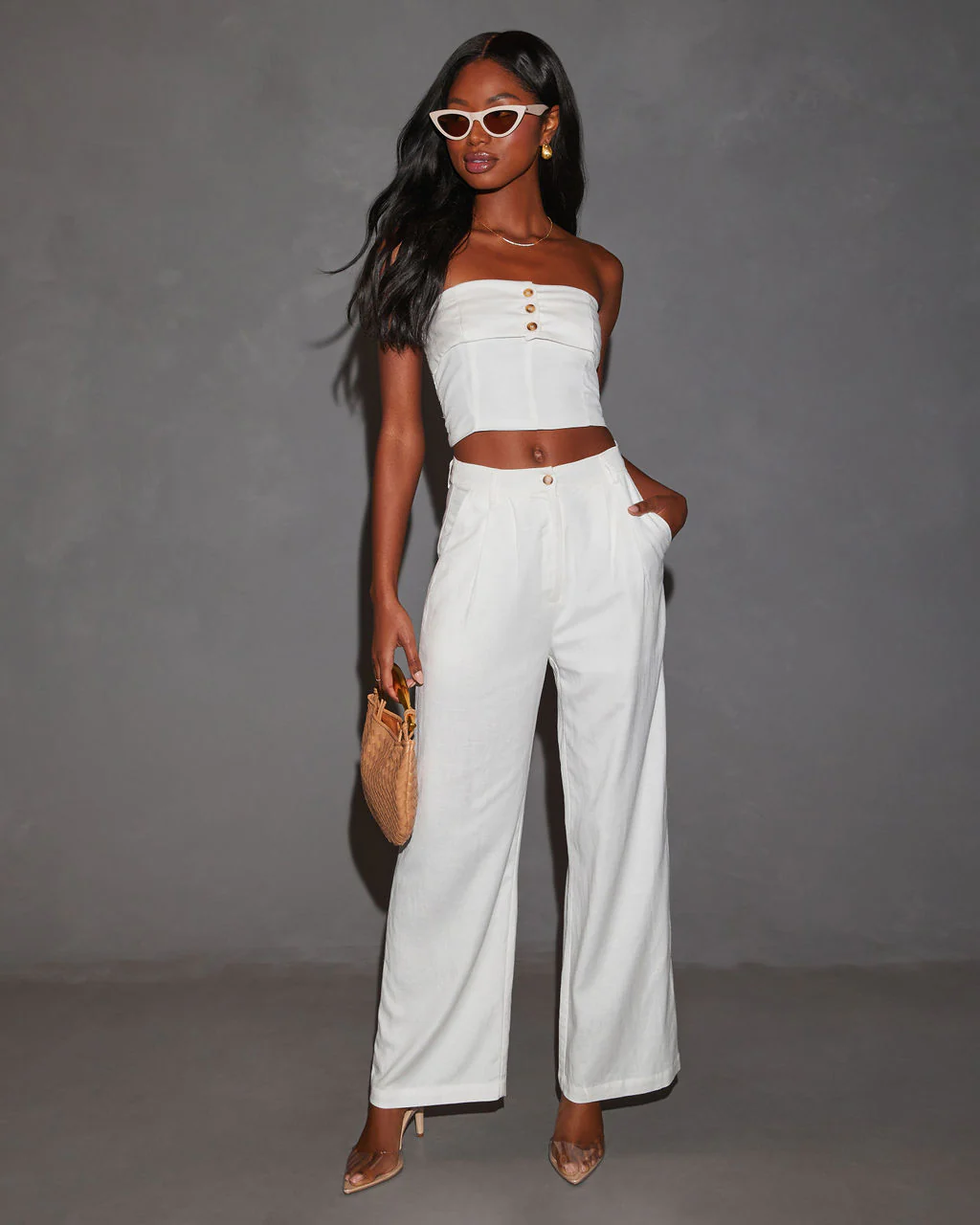 Maylen Strapless Crop Tube Top