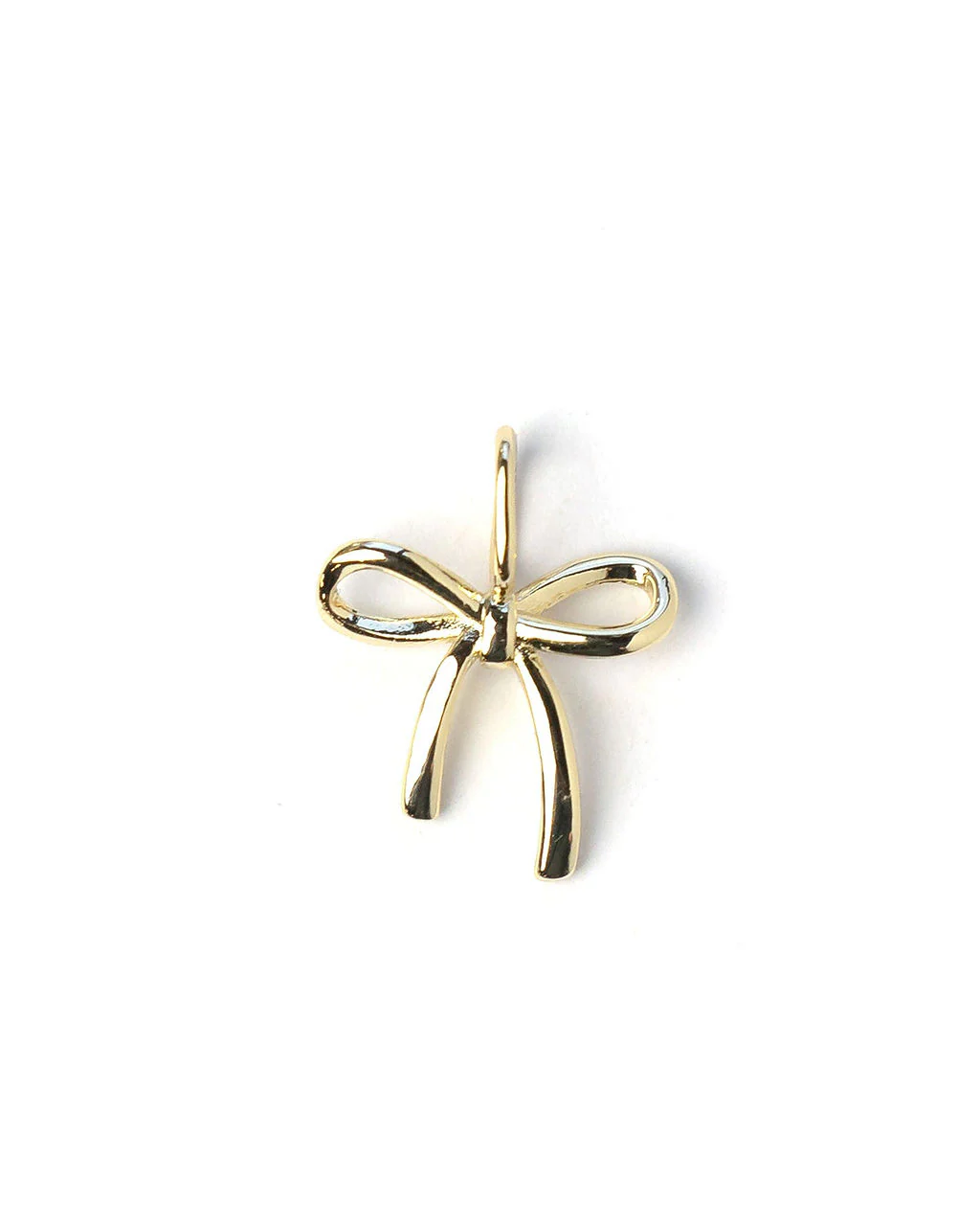 Elegant Bow 14k Plated Charm