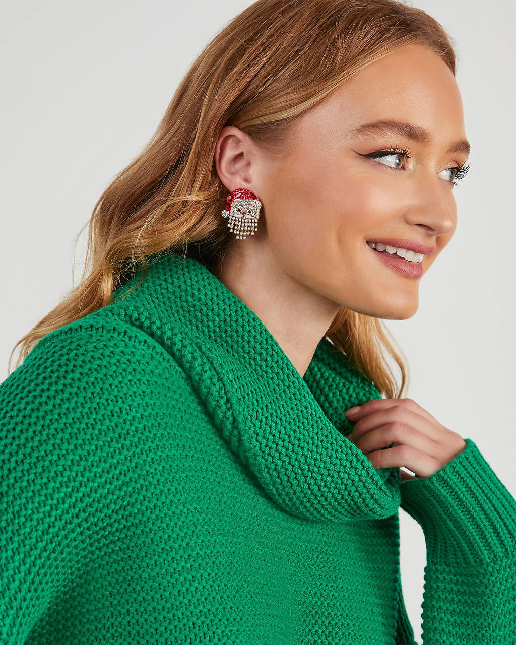 Santa Claus Rhinestone Earrings