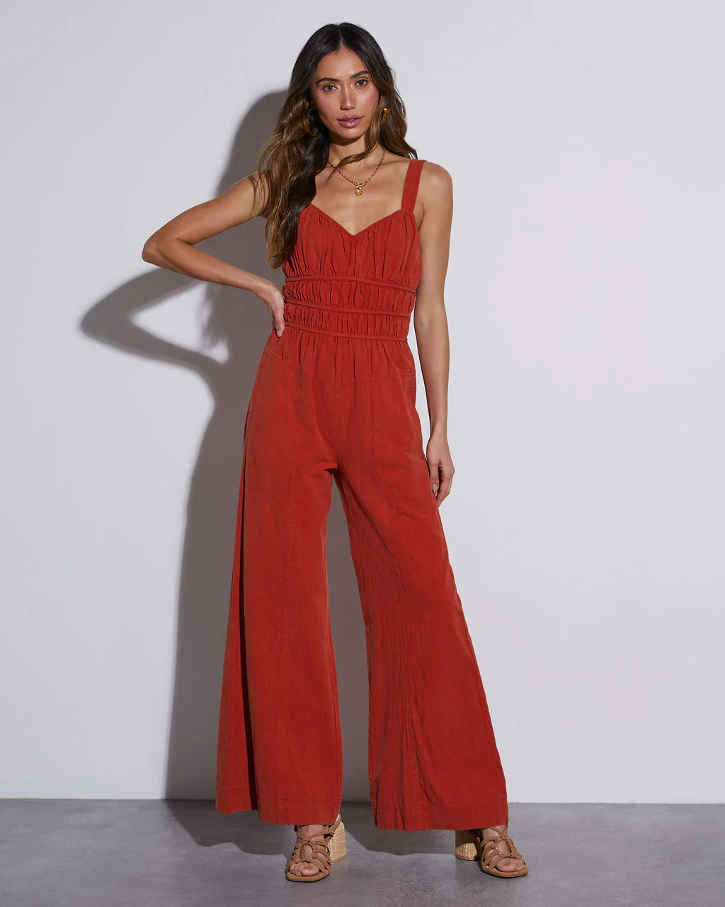 Dolly Ruched Pocketed Jumpsuit