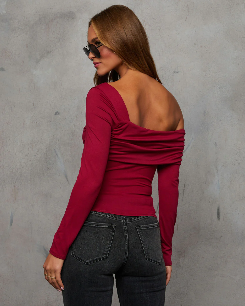 Mandie Ruched One Shoulder Top