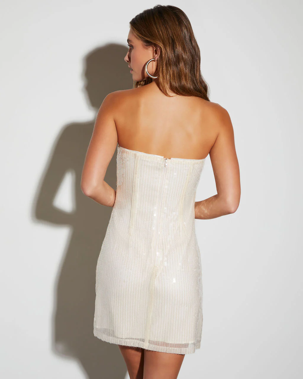 Love Story Strapless Sequin Mini Dress