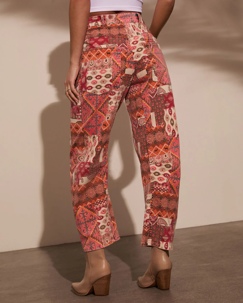 Charlotte Paisley Barrel Jeans