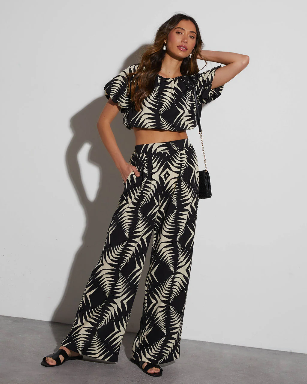 Stay With Me Printed Short Sleeve Top