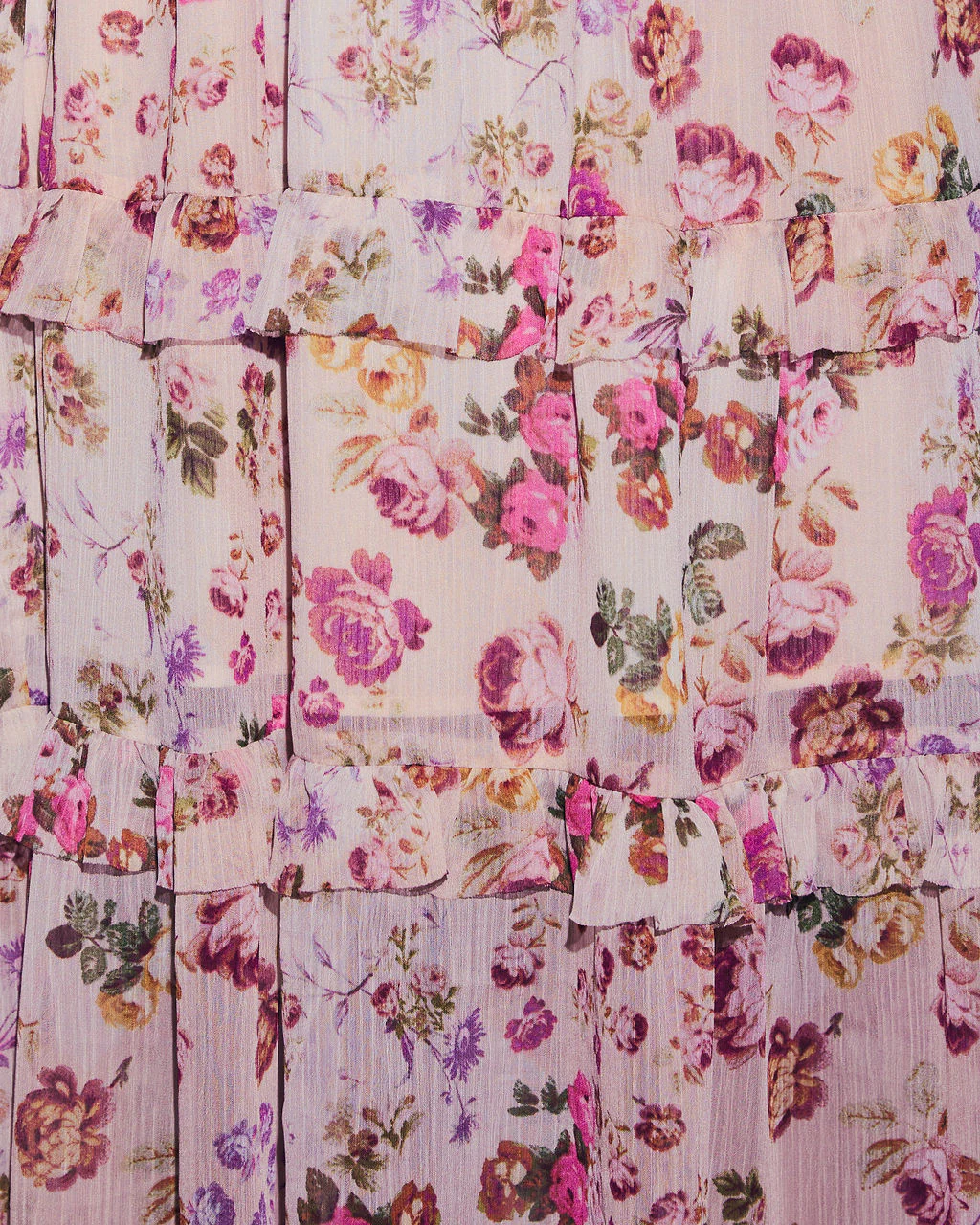 Imelda Floral Chiffon A-Line Midi Dress