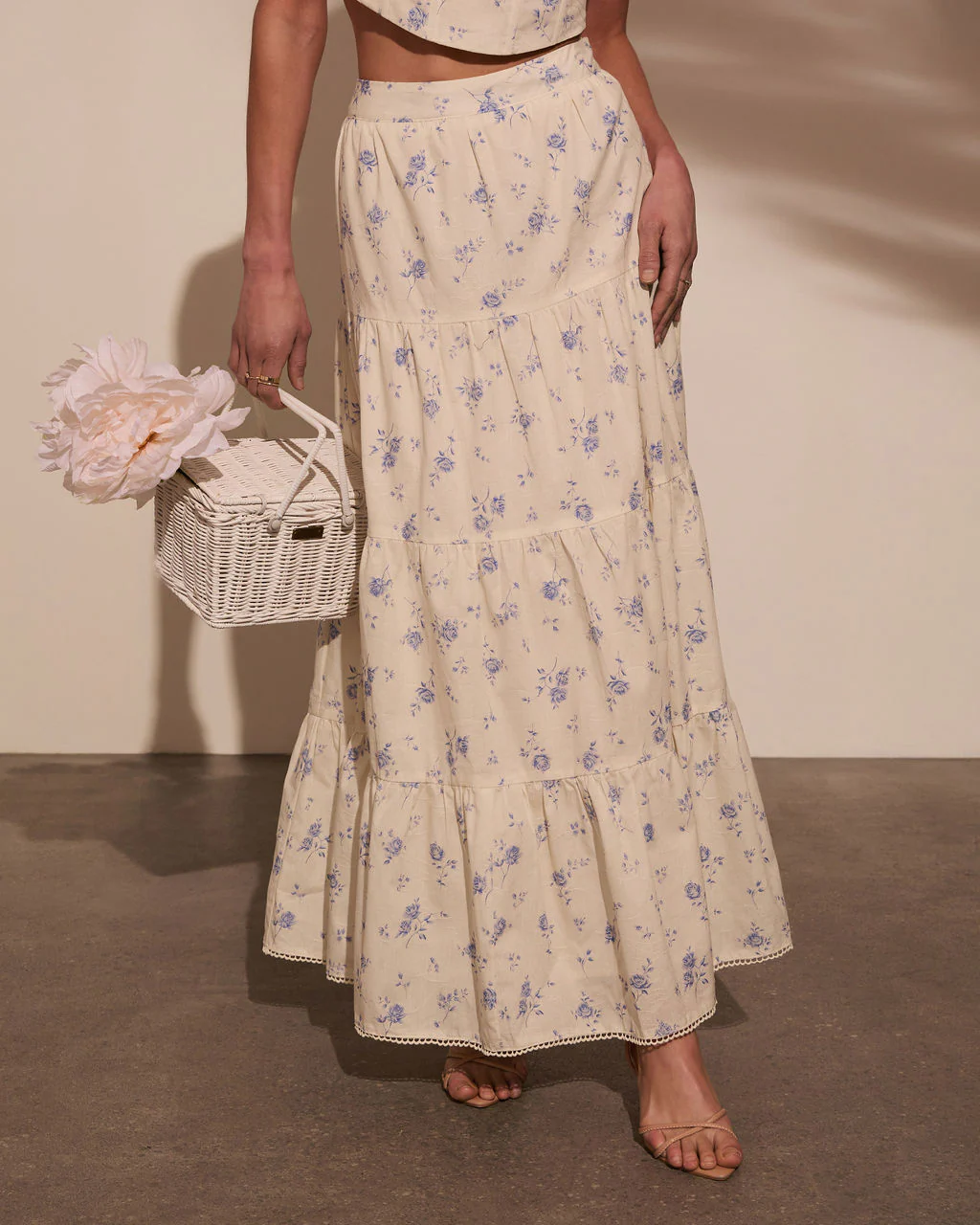 Garden Gate Floral Maxi Skirt