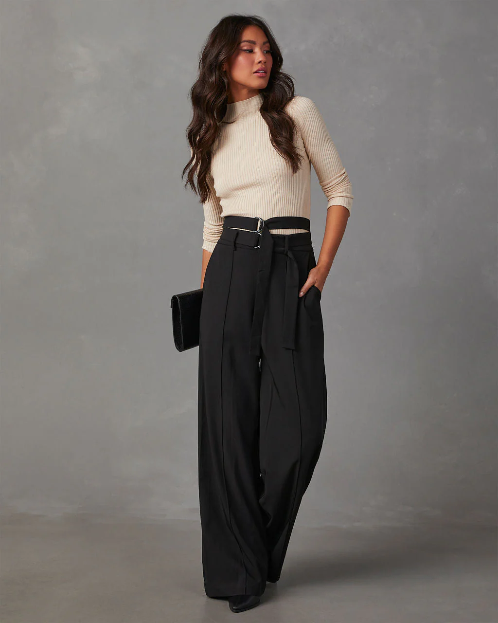 Juliana Double Belted Trouser Pants