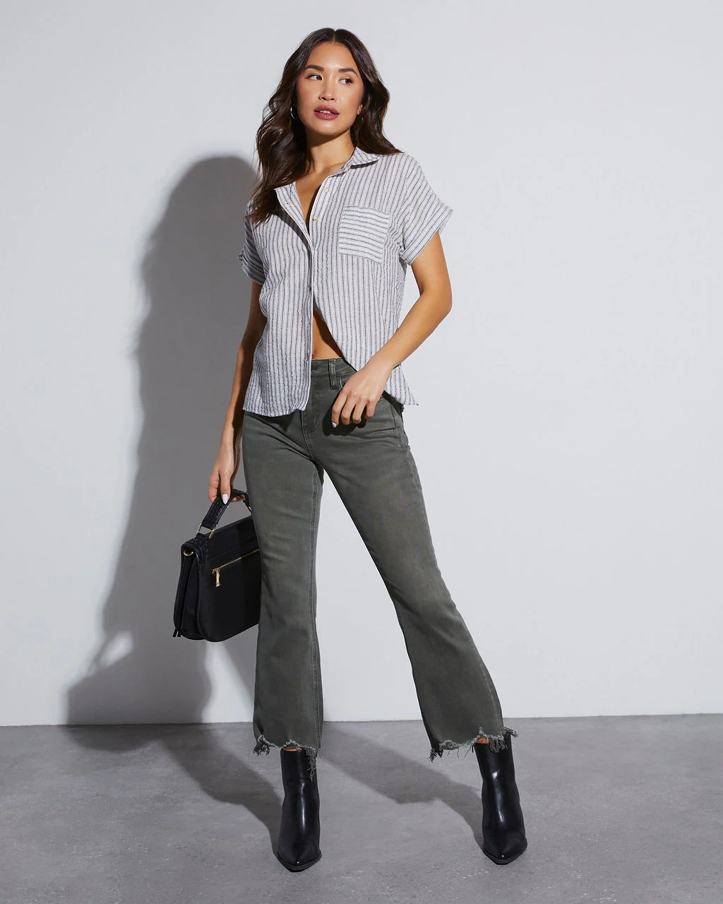 Delia Linen Blend Short Sleeve Shirt