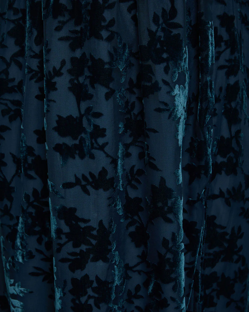 Only Yours Mesh Burnout Velvet Midi Dress